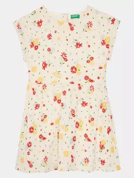 Платье на каждый день, стандартного кроя United Colors Of Benetton, бежевый