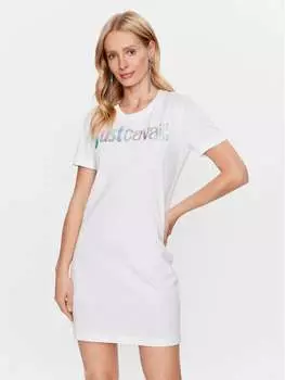 Платье на каждый день, стандартного кроя Just Cavalli, белый