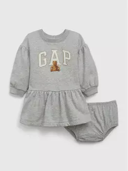 Платье на каждый день, стандартного кроя Gap, серый
