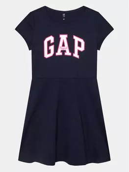 Платье на каждый день, стандартного кроя Gap, синий