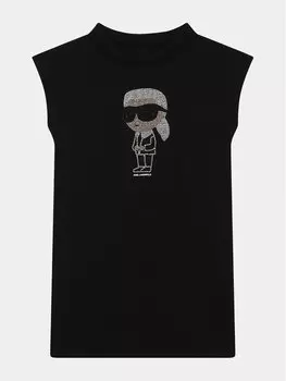Платье на каждый день, стандартного кроя Karl Lagerfeld, черный
