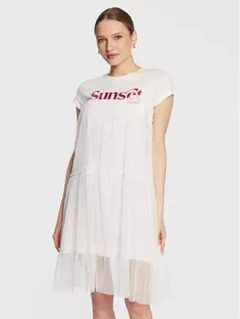 Платье на каждый день, стандартного кроя Fracomina, белый