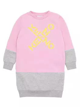 Платье на каждый день, стандартного кроя Kenzo Kids, розовый
