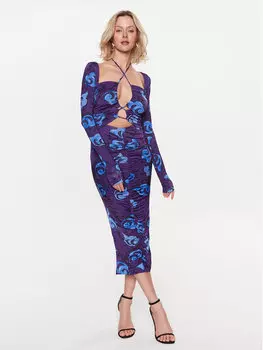 Платье на каждый день, стандартного кроя Versace Jeans Couture, фиолетовый