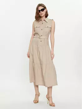 Платье на каждый день, стандартного кроя Luisa Spagnoli, бежевый