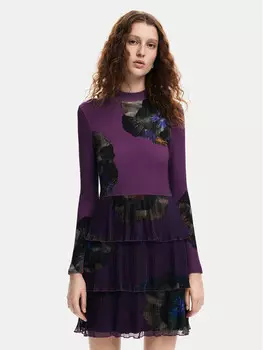 Платье на каждый день стандартного кроя Desigual, фиолетовый