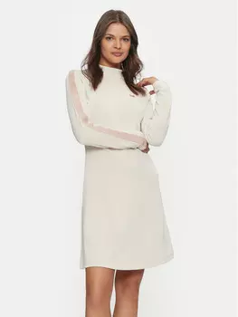 Платье на каждый день стандартного кроя Ea7 Emporio Armani, бежевый