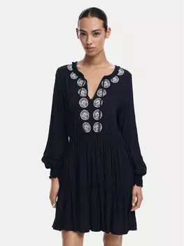 Платье на каждый день стандартного кроя Desigual, черный