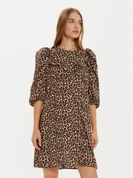 Платье на каждый день, стандартного кроя Vila, коричневый