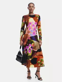Платье на каждый день, стандартного кроя Desigual, мультиколор