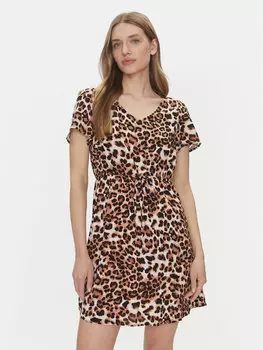 Платье на каждый день стандартный крой Easy Joy 10307990 Vero Moda, коричневый