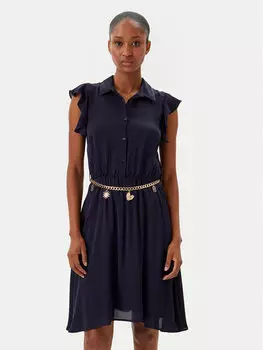 Платье на каждый день стандартный крой FR25SD1011W77401 Fracomina, синий