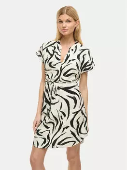 Платье на каждый день стандартный крой Clo 14101673 Vila, бежевый