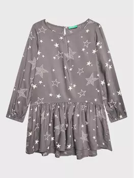 Платье на каждый день свободного кроя United Colors Of Benetton, серый