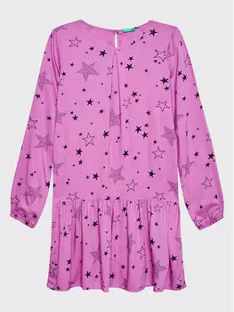 Платье на каждый день свободного кроя United Colors Of Benetton, розовый