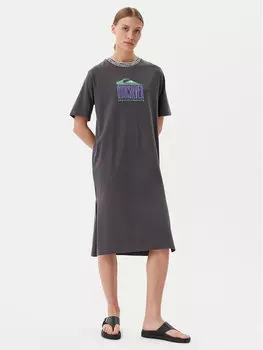 Платье на каждый день свободного покроя EQWKD03035 Quiksilver, серый