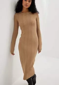 Платье NA-KD, цвет beige