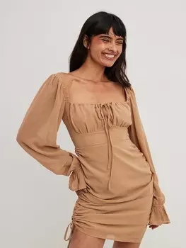 Платье NA-KD Dress, песочный