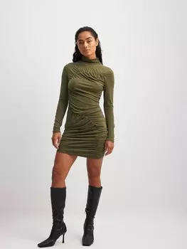 Платье NA-KD, хаки