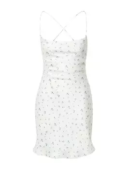 Платье NA-KD, натуральный белый