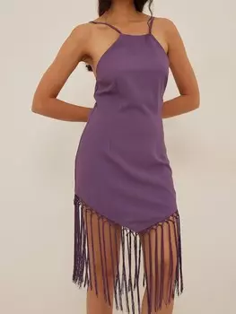 Платье NA-KD Summer Dress, фиолетовый