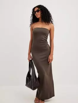 Платье NA-KD, темно коричневый