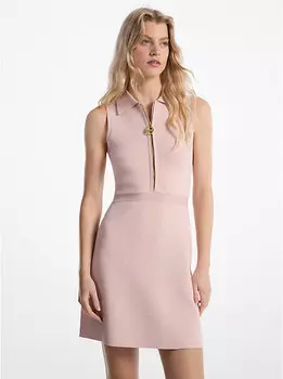 Платье на молнии с жаккардовым логотипом Michael Kors, красный