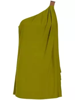 Платье на одно плечо Alberta Ferretti, зеленый