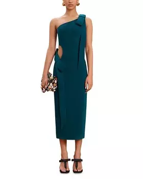 Платье на одно плечо Cult Gaia Blenda, зеленый