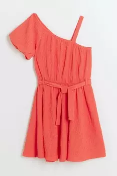 Платье на одно плечо для девочек River Island, розовый