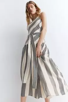 Платье на одно плечо H&M, бежевый
