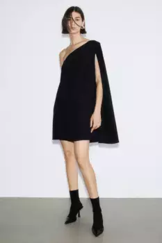 Платье на одно плечо H&M, черный