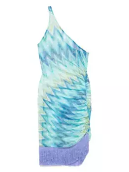 Платье на одно плечо Missoni, синий