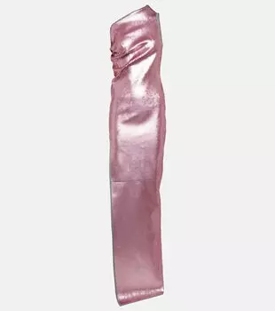 Платье на одно плечо, расшитое пайетками Rick Owens, синий