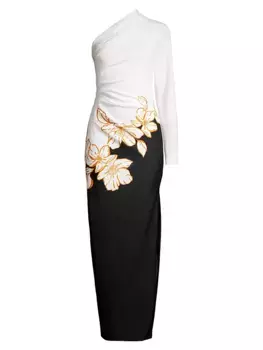 Платье на одно плечо со сборками One33 Social, белый