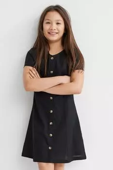 Платье на пуговицах H&M, коралловый