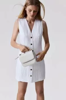 Платье на пуговицах H&M, белый