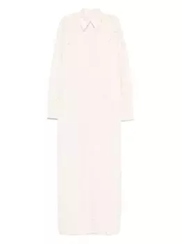 Платье на пуговицах с перфорацией Nanushka, нейтральный