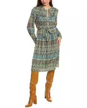 Платье на пуговицах T Tahari, зеленый