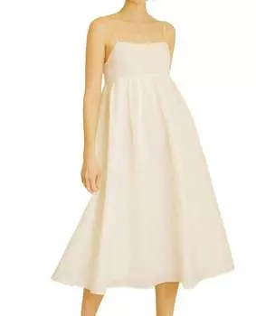 Платье на тонких бретельках цвета слоновой кости STORIA