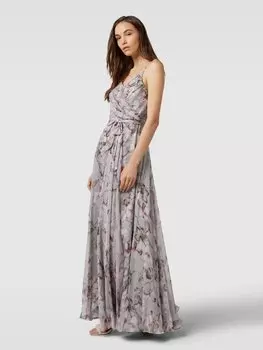 Платье на тонких бретелях, с поясом и А-силуэтом Mascara, серебряный