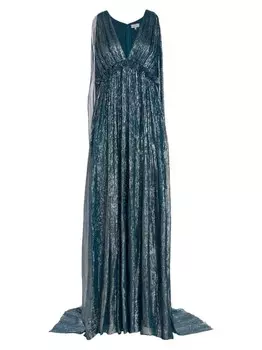 Платье-накидка Halston с эффектом металлик bianca, teal