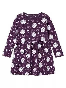 Платье Name It NMFVITENNA LS, фиолетовый