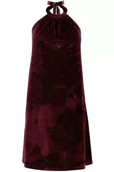 Платье Naomi Velvet Halter в рубиновом цвете bishop + young, цвет ruby