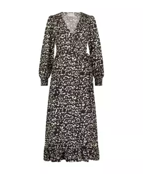 Платье Натальи с V образным вырезом и рукавами фонариками Fabienne Chapot, черный