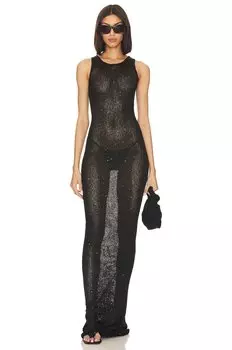 Платье "Natalia" - черное с пайетками Asta Resort, black sequin