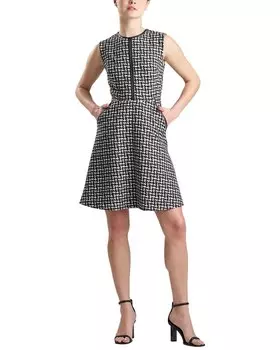 Платье Natori с V-образным вырезом, черный/белый