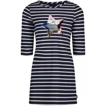 Платье Nautica в полоску и пайетки для девочек (7–16), цвет Algae Green