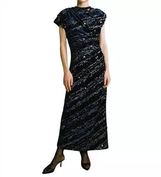 Платье Нептун в темно-синем цвете Sabina Musayev