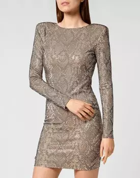 ПЛАТЬЕ NEVADA ИЗ КРИСТАЛЛОВ ИЗ ПИТОНА и кристаллами Philipp Plein